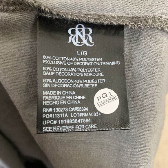 Rock & Republic T-Shirt Mens Size Large Gray Graphic Long Sleeve Tee NEW - Picture 4 of 8